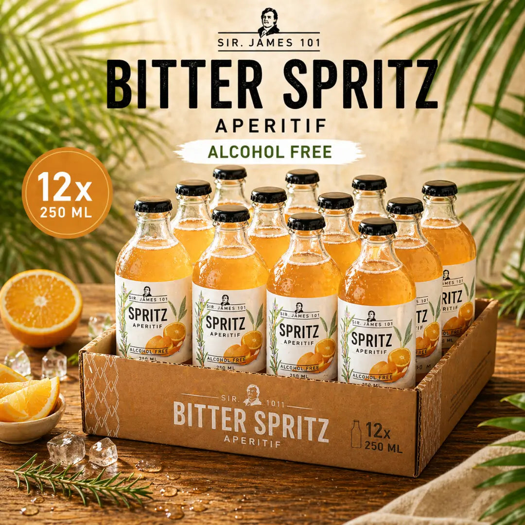 alkoholfreier Bitter Spritz von Sir James im 12er Tray