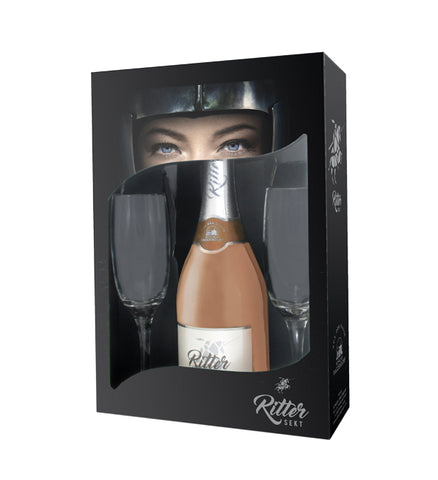 Ritter Sekt rosé Geschenkpackung mit Gläsern